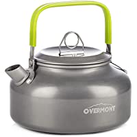 Overmont 0-8 L Hervidor de Agua portátil Tetera Cafetera Outdoor Kettle de Aluminio para Camping Exterior Picnic…